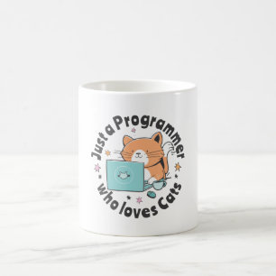 Caneca De Café Apenas um programador que ama gatos