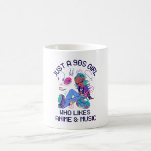 Caneca De Café Apenas uma garota dos anos 90 que gosta de música