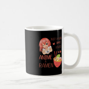 Caneca De Café Apenas uma garota que ama Anime e Ramen Japan Anim