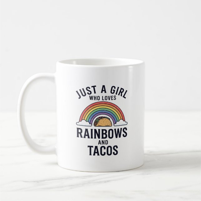 Caneca De Café Apenas uma Garota que Ama Arco-íris e Camiseta de  (Esquerda)