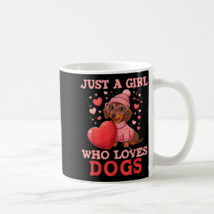 Caneca De Café Apenas Uma Garota Que Ama Cachorros Animais Fofos 