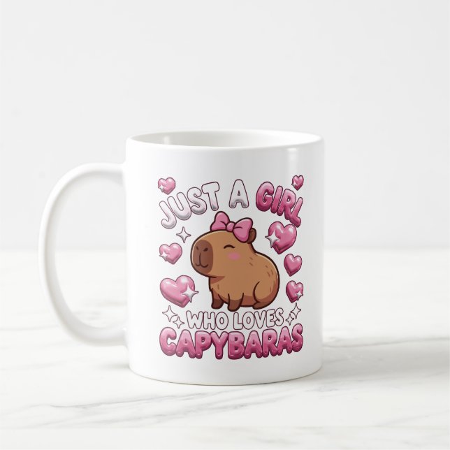 Caneca De Café Apenas uma Garota que Ama Capivaras (Esquerda)