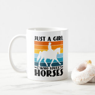 Caneca De Café Apenas uma garota que ama cavalos Dona de cavalo e