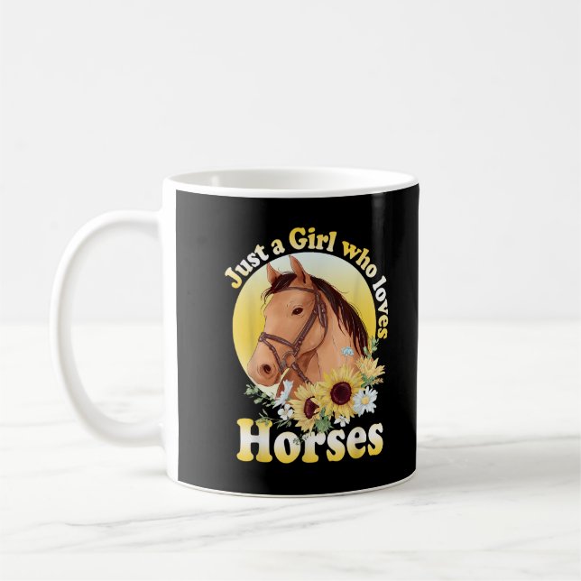 Caneca De Café Apenas Uma Garota Que Ama Cavalos Garotas De Equit (Esquerda)