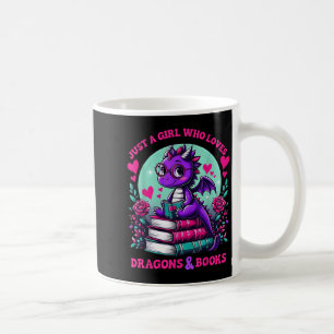 Caneca De Café Apenas Uma Garota Que Ama Dragões E Livros Leitura