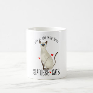 Caneca De Café Apenas uma garota que ama gatos siameses