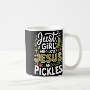 Caneca De Café Apenas Uma Garota Que Ama Jesus E Ckles 