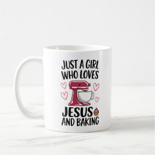 Caneca De Café Apenas uma garota que ama Jesus e cozinhar
