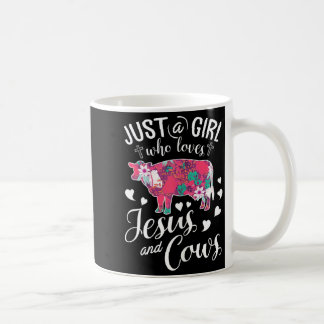 Caneca De Café Apenas Uma Garota Que Ama Jesus E Vacas