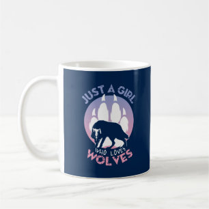 Caneca De Café Apenas uma garota que ama Lobos