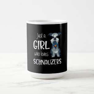 Caneca De Café apenas uma garota que ama o cão schnauzers _ schn