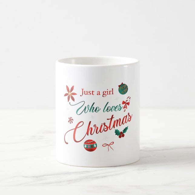 Caneca De Café Apenas uma Garota que Ama o Natal (Centro)