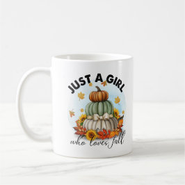 Caneca De Café Apenas uma garota que ama o outono Personalizado