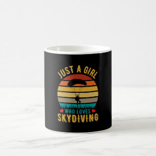 Caneca De Café apenas uma garota que ama paraquedismo