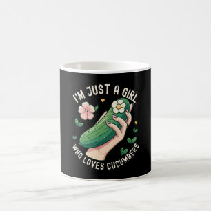 Caneca De Café Apenas Uma Garota Que Ama Pepinos - Vegetariana En