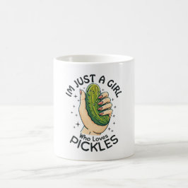 Caneca De Café Apenas Uma Garota Que Ama Picles - Vegan Engraçado