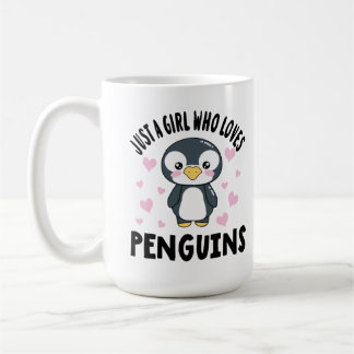 Caneca De Café apenas uma garota que ama pinguins