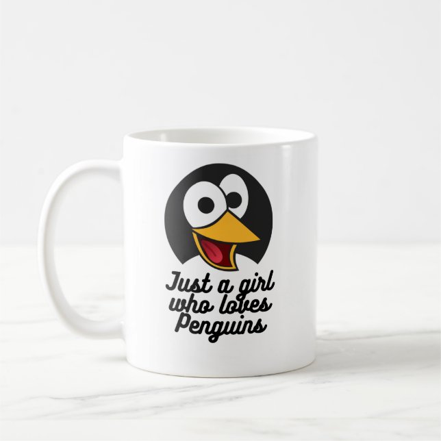 Caneca De Café Apenas uma garota que ama pinguins (Esquerda)