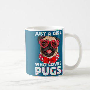 Caneca De Café Apenas Uma Garota Que Ama Pugs Adorável Amante De