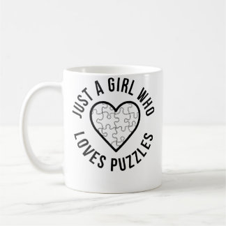 Caneca De Café Apenas Uma Garota Que Ama Puzzles Quebra-Cabeça Cu