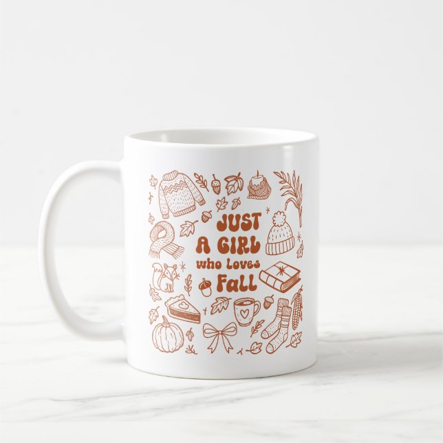 Caneca De Café Apenas uma garota que ama queda (Esquerda)