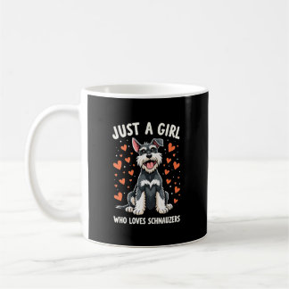 Caneca De Café Apenas uma garota que ama Schnauzer Miniatura