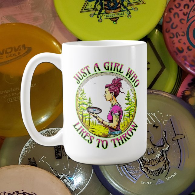 Caneca De Café Apenas uma Garota que Gosta de Jogar | Golfe de Di (Criador carregado)