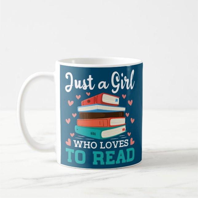 Caneca De Café Apenas Uma Menina Que Adora Ler Um Verme De Livro  (Esquerda)