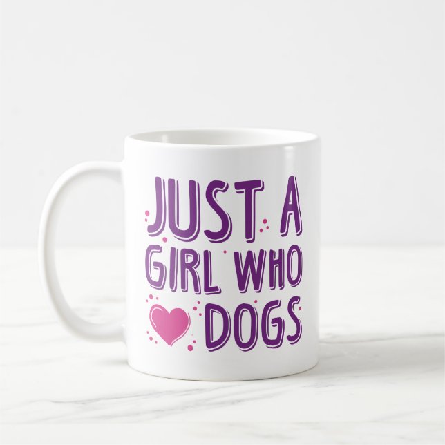 Caneca De Café Apenas Uma Menina Que Ama Cachorros (Esquerda)