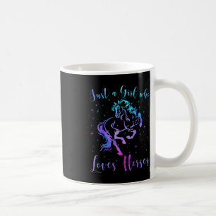Caneca De Café Apenas Uma Menina Que Ama Cavalos Cavaleiros Caval