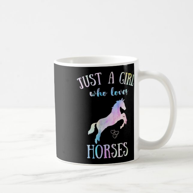 Caneca De Café Apenas Uma Menina Que Ama Cavalos Cavalos Cavalos  (Direita)