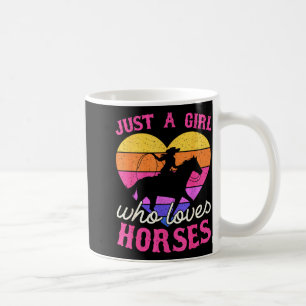 Caneca De Café Apenas Uma Menina Que Ama Cavalos Mulheres Cowgirl