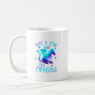 Caneca De Café Apenas Uma Menina Que Ama Dragão Espacial Galáxico