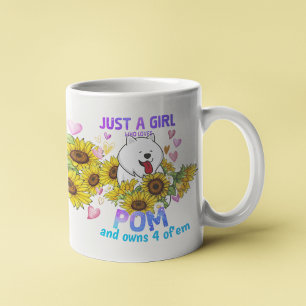 Caneca De Café Apenas Uma Menina Que Ama Floral De Girassol Pomer