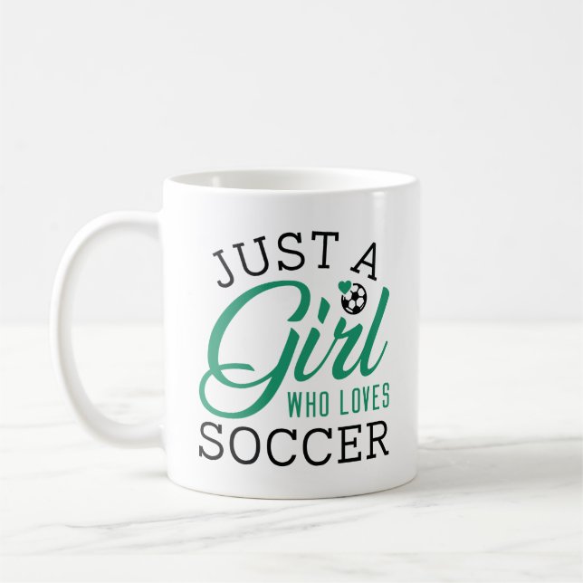 Caneca De Café Apenas Uma Menina Que Ama Futebol (Esquerda)