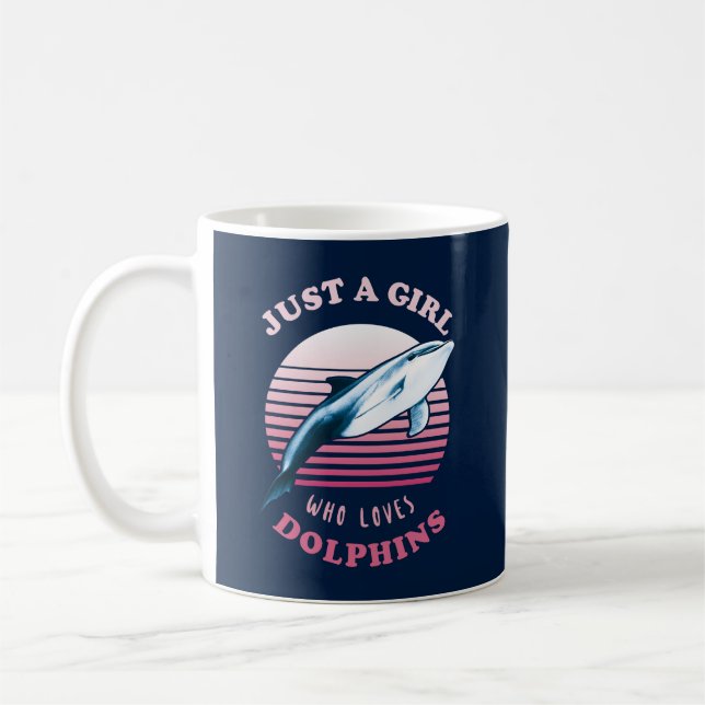 Caneca De Café Apenas Uma Menina Que Ama Golfinhos (Esquerda)