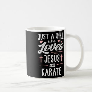 Caneca De Café Apenas Uma Menina Que Ama Jesus E Karate Dando Mul