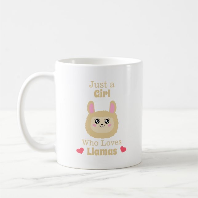 Caneca De Café Apenas Uma Menina Que Ama Lhamas (Esquerda)