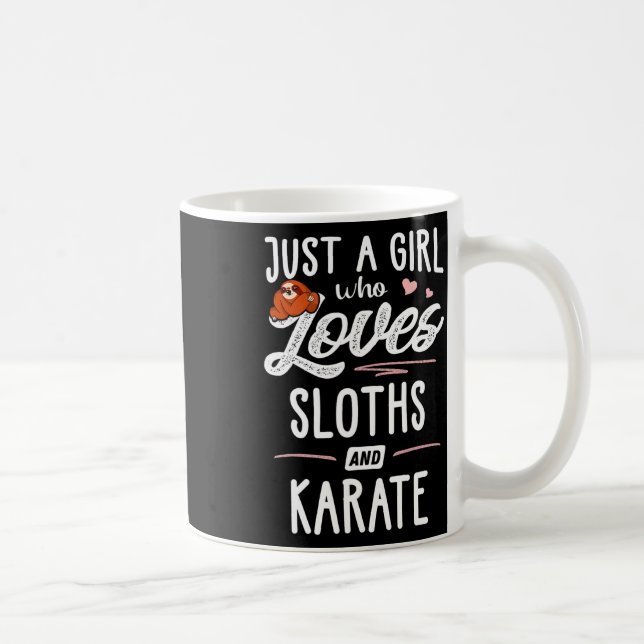 Caneca De Café Apenas Uma Menina Que Ama Lixeira E Karate Dando L (Direita)