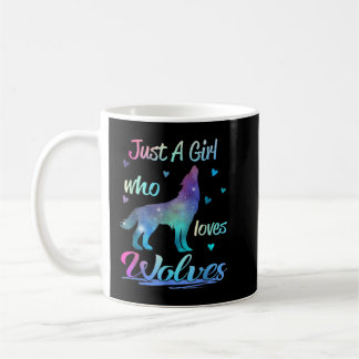 Caneca De Café Apenas Uma Menina Que Ama Lobos De Camiseta Animal