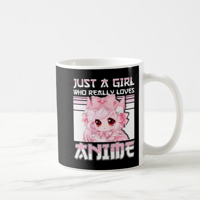 Caneca De Café Apenas Uma Menina Que Ama Mesmo As Meninas De Anim (Direita)