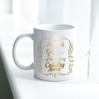 Caneca De Café Apenas Uma Menina Que Ama Música De Campo