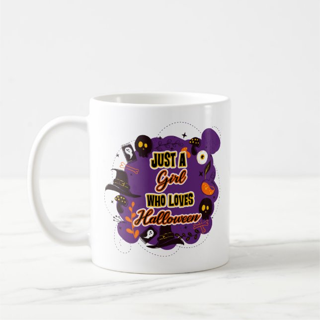 Caneca De Café Apenas Uma Menina Que Ama O Halloween (Esquerda)