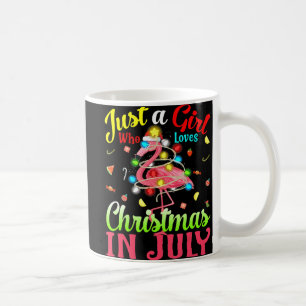 Caneca De Café Apenas Uma Menina Que Ama O Natal Em Julho Flaming