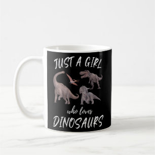 Caneca De Café Apenas Uma Menina Que Ama O Tema Do Dinossauro Dos