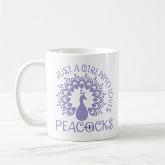 Caneca De Café Apenas Uma Menina Que Ama Peacocks