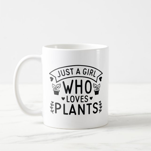 Caneca De Café Apenas Uma Menina Que Ama Plantas (Esquerda)