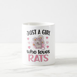 Caneca De Café Apenas Uma Menina Que Ama Ratos Ratos, Mãe, Dono 