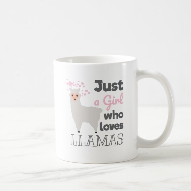 Caneca De Café Apenas uma menina que ame lamas (Direita)