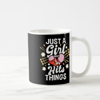 Caneca De Café Apenas Uma Menina Que Bate Nas Coisas - Kickboxer